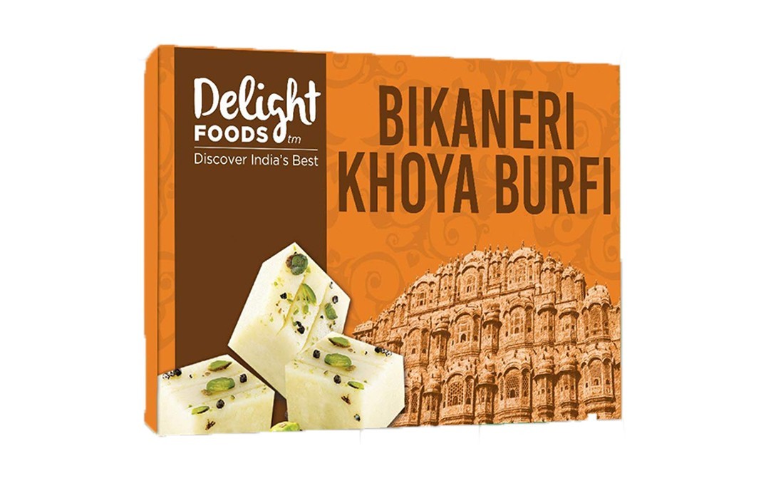 Delight Foods Bikaneri Khoya Burfi    Box  500 grams